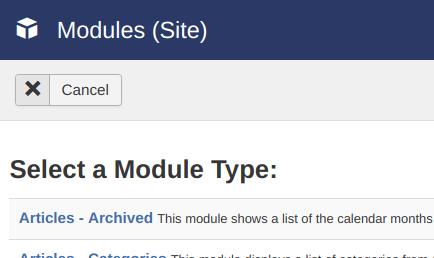 03 select a module type