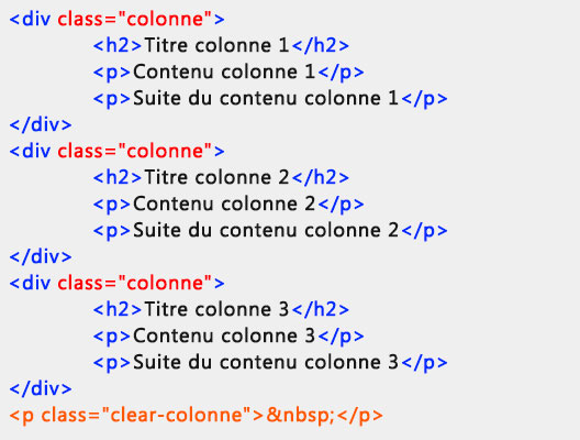 JCE HTML 3colonnes responsive