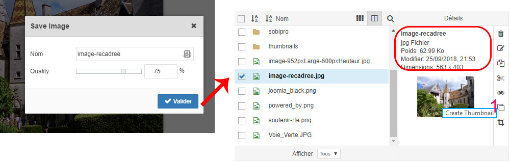 JCE image manager validation dimensions