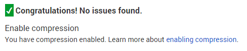 pagespeed gzip compression