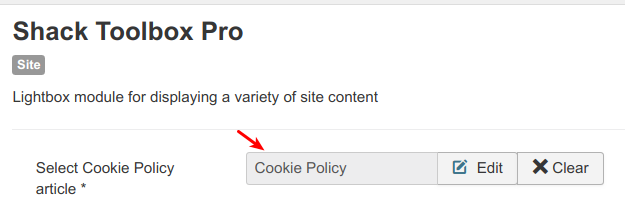 03 select joomla article with cookie policy