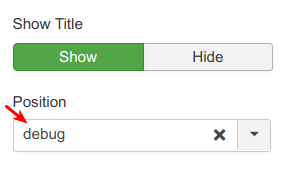 04 select debug for the module position