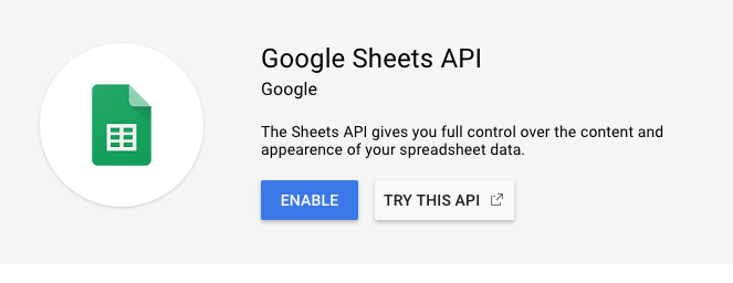 google sheets api