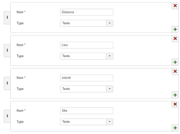 Joomla 39 champ personnalisé répétable