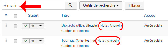 Joomla 39 gestion contenu note article selection
