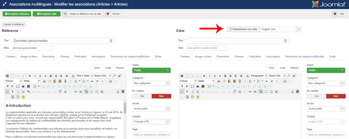 Joomla39 multi langues référence cible