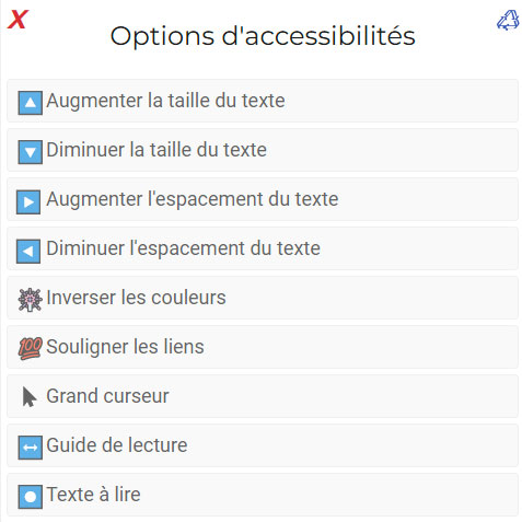 joomla4 options accessibilite