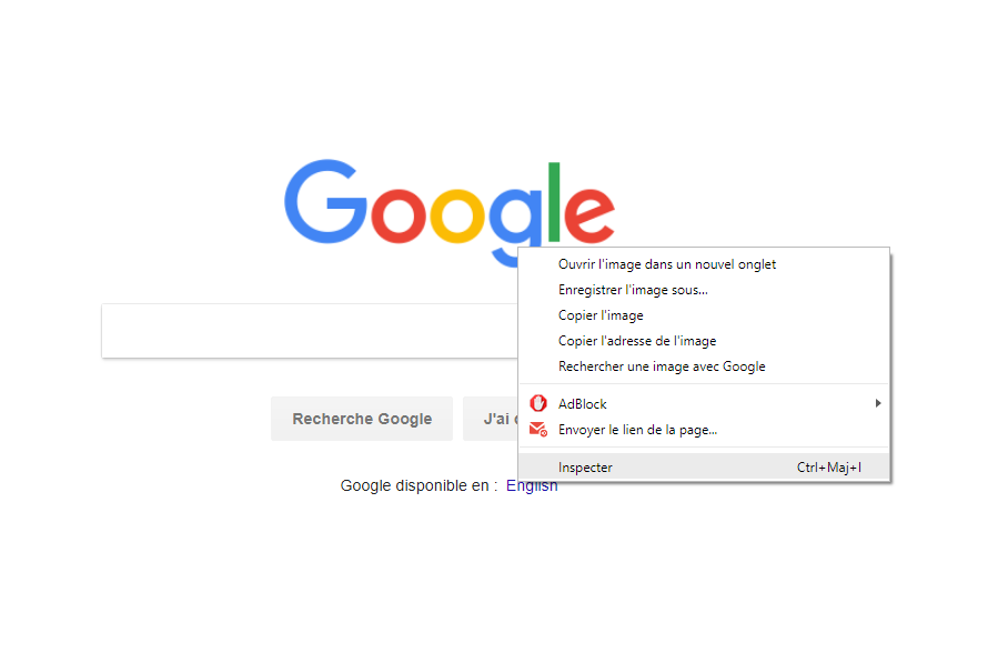 Inspect Google logo