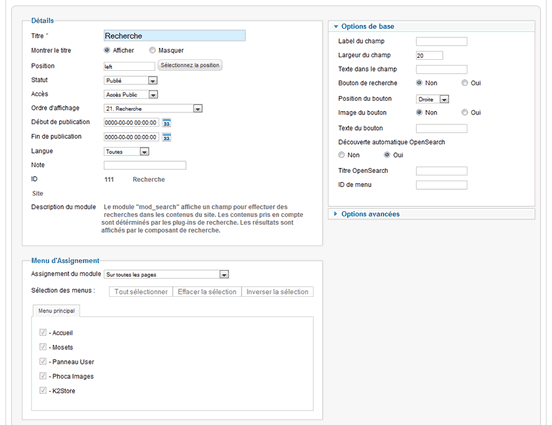 module joomla mini