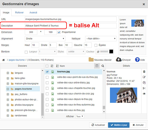 optimiser le référencement des images - description et balise alt