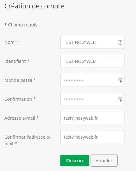 creation compte joomla auto activation