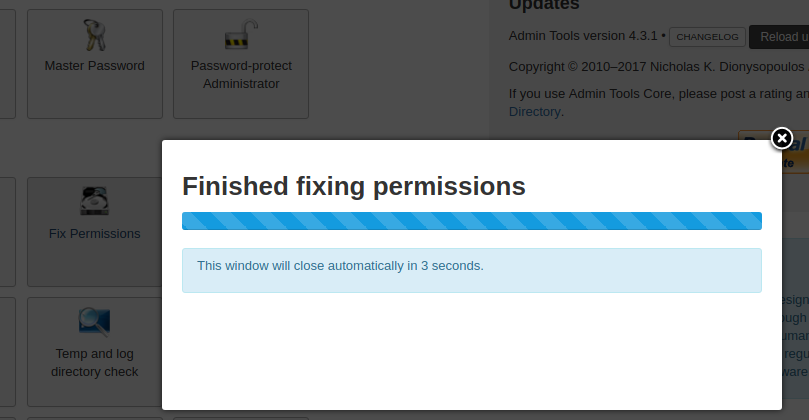 08 fixing permissions progress bar