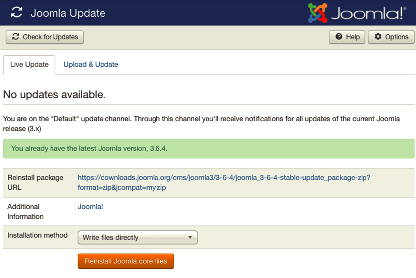 17 sucuri a joomla core file update2