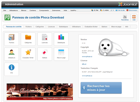 phoca download admin mini