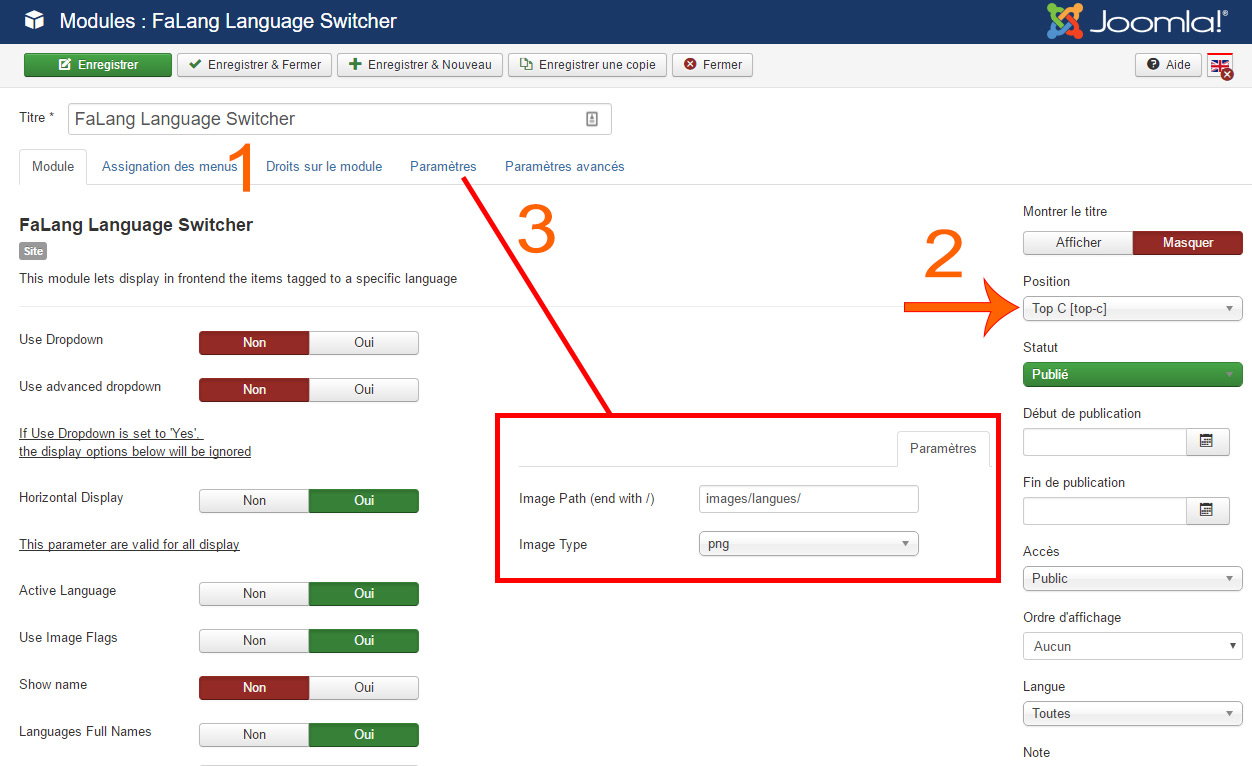 falang module language switcher joomla