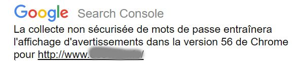 Google Console HTTPS Warning