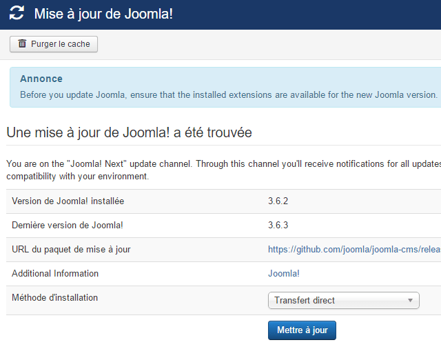 mise a jour JoomlaV25 V3