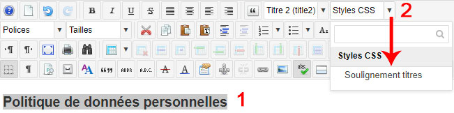 insertion classes css dans le HTML Joomla