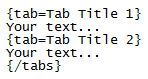 code tabber