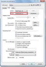Paramètres publication Flash