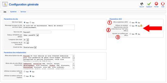 réécriture urls Joomla