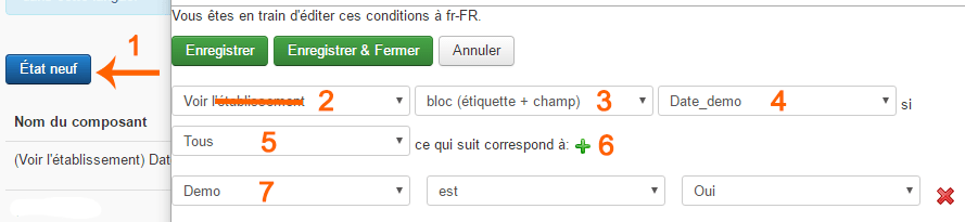 formulaire paramétrage champs conditionnels joomla