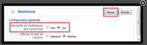 Statistiques recherche Joomla