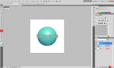 Texte sphère Photoshop
