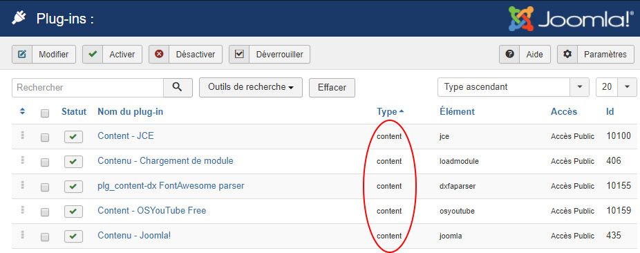 content plug in joomla