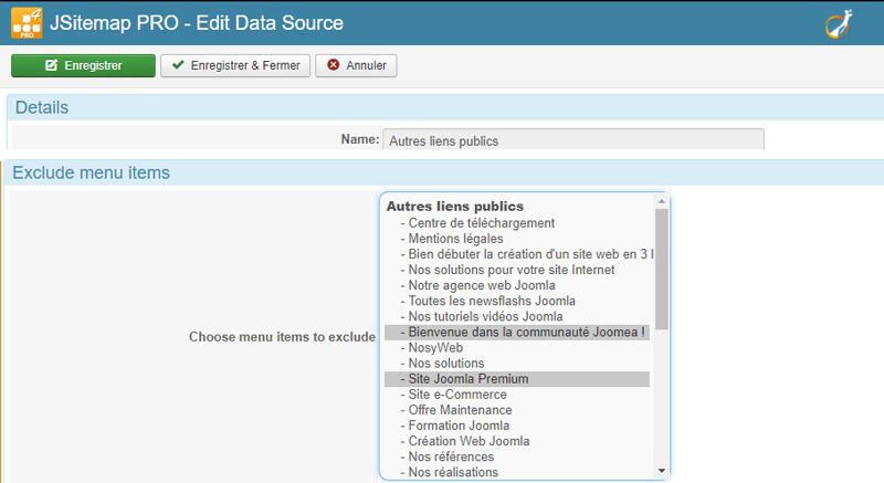 detail source sitemap joomla