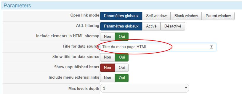 parametres source plan de site