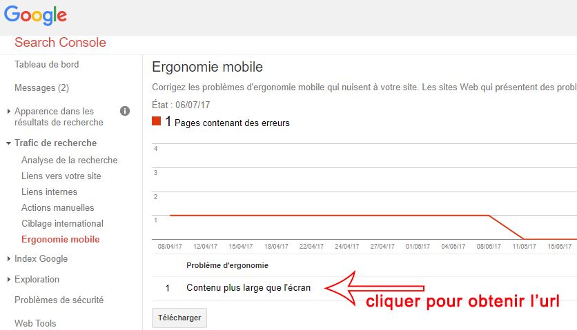 Google search console compatibilité mobile