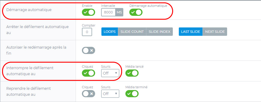 smart slider parametres general PRO